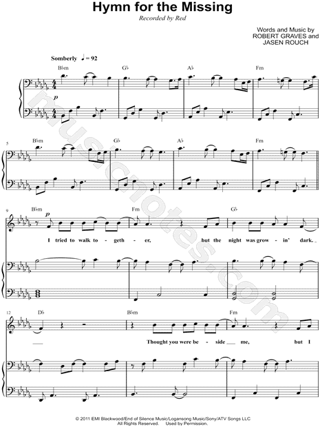 piano hymn sheet music